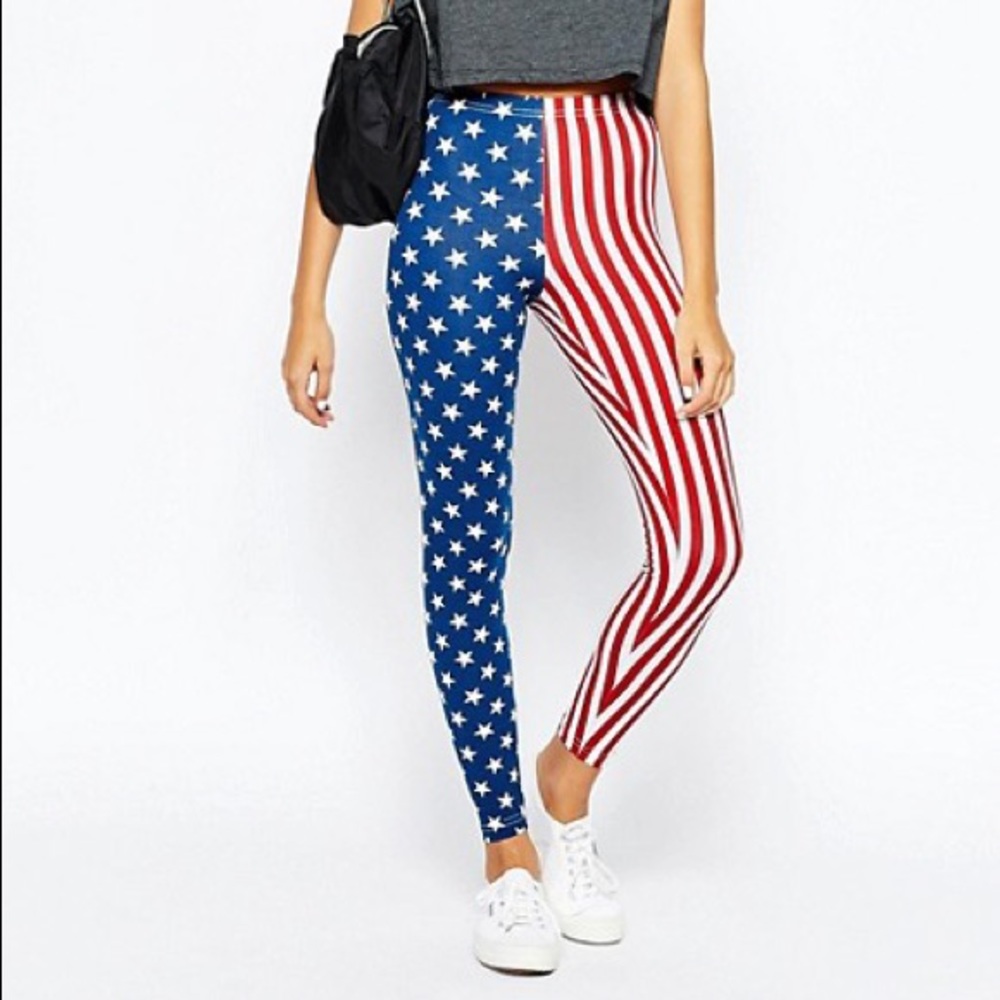 American Apparel Flag Leggings